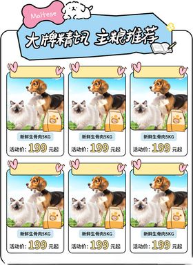 宠物狗狗领养信息海报