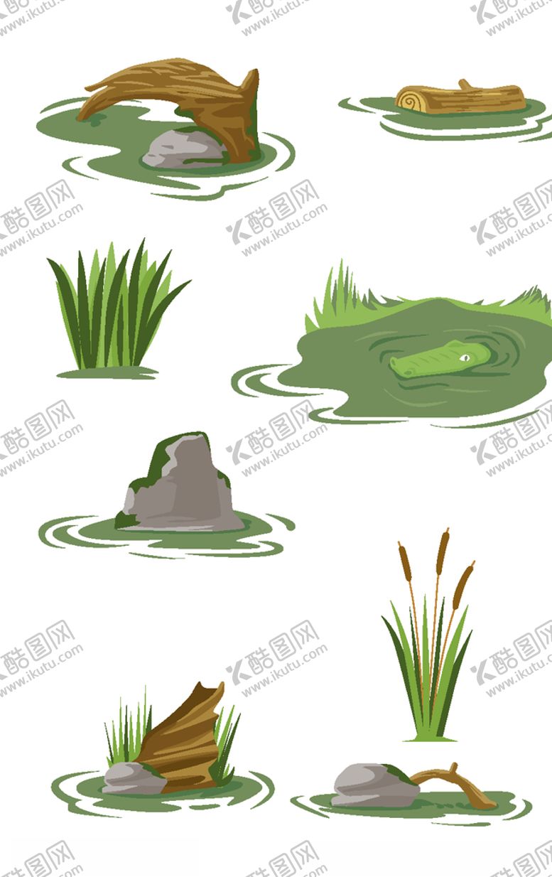 编号：43120509280418072947【酷图网】源文件下载-水草卡通图标