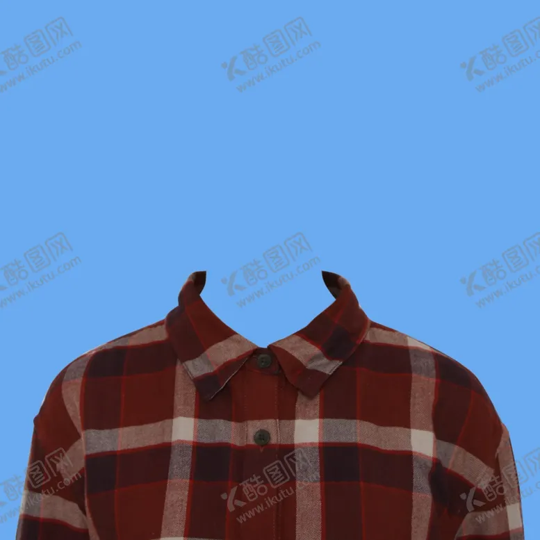 编号：45073705051804543935【酷图网】源文件下载-女生格子衬衫证件照素材