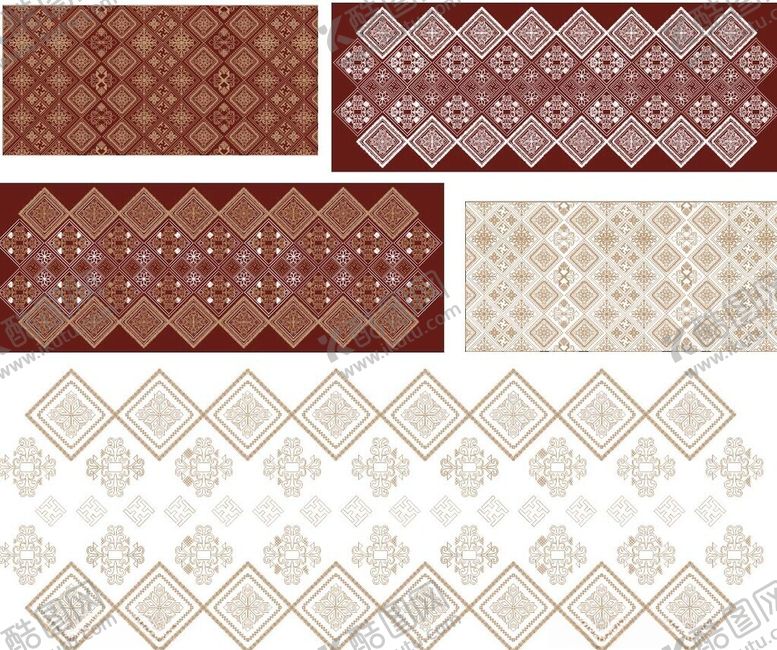 编号：95600504031603254603【酷图网】源文件下载-复古几何图案装饰纹理集