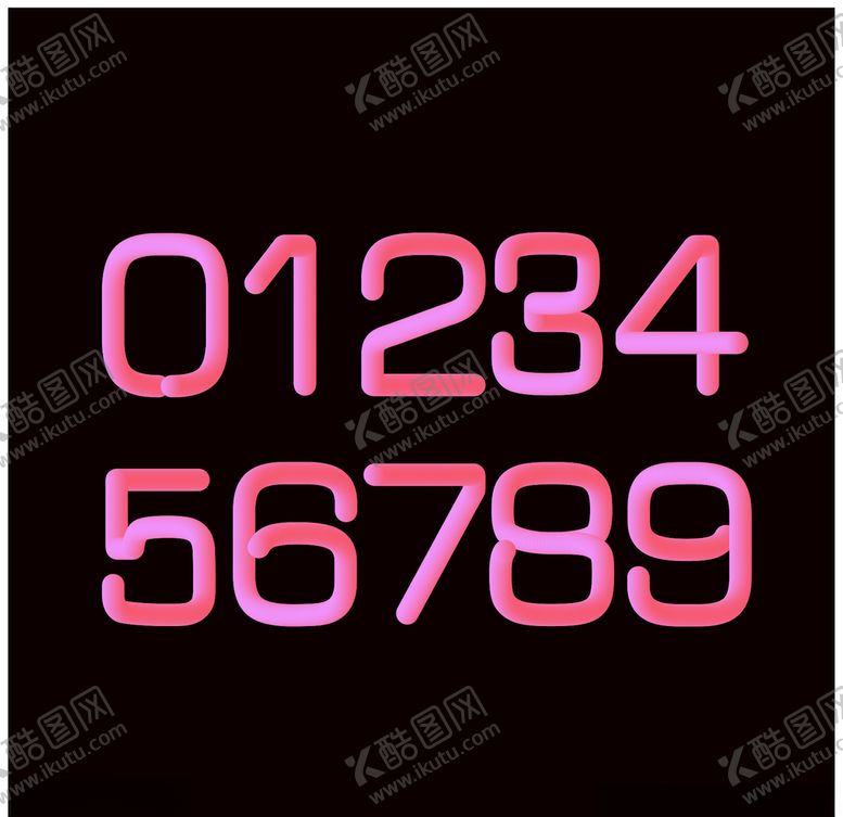 编号：48860009241222561135【酷图网】源文件下载-粉色数字
