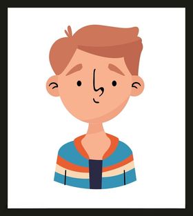 手绘男人男孩动画卡通