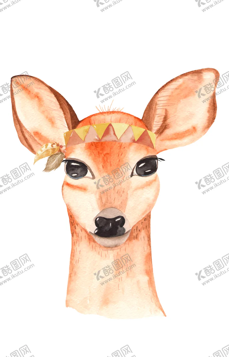 编号：87742707010724579161【酷图网】源文件下载-水彩卡通动物插画