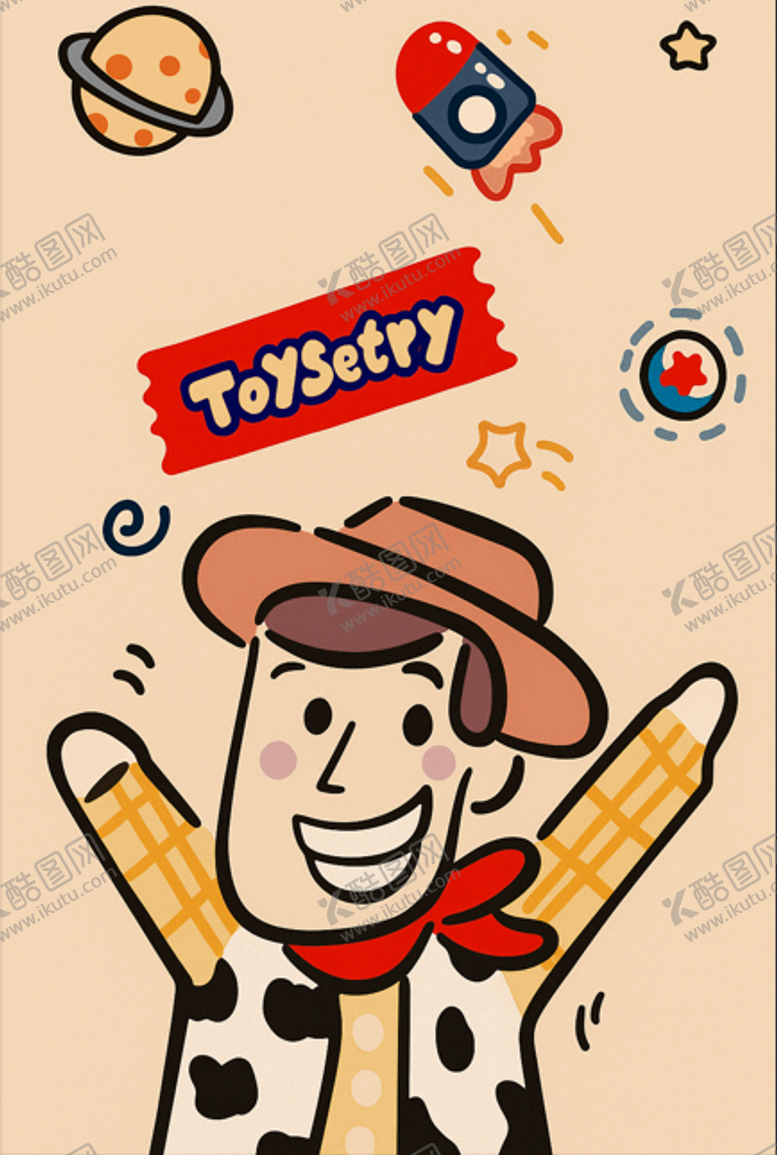 编号：19771909221747188093【酷图网】源文件下载-卡通牛仔