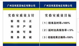 实验室质量方针质量目标