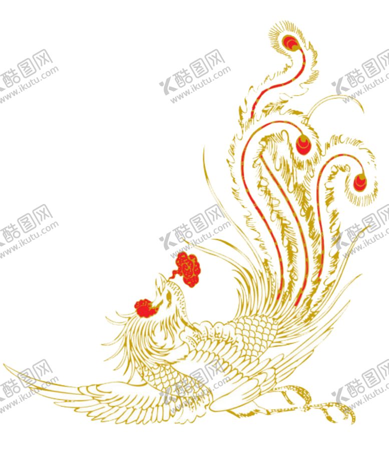 编号：19385909242345204118【酷图网】源文件下载-手绘水彩凤凰