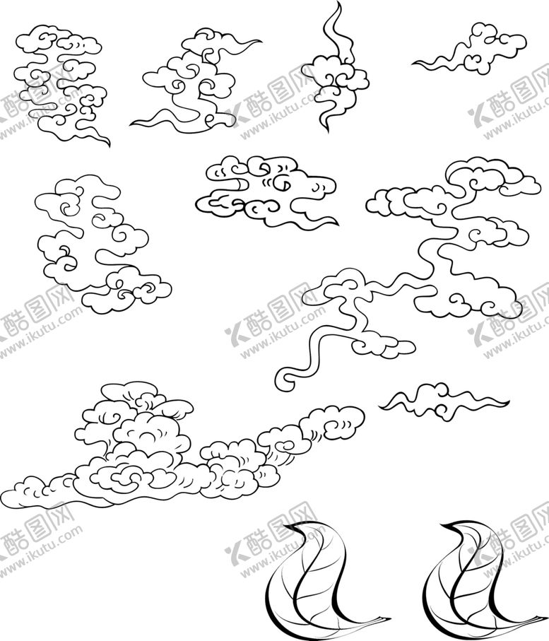 编号：91367401200401315607【酷图网】源文件下载-云纹传统纹饰底纹中国风