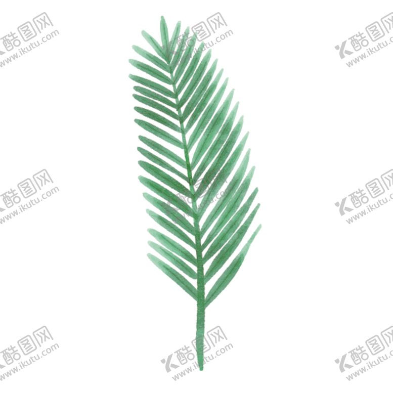 编号：16701807090933387963【酷图网】源文件下载-绿色水彩植物树叶