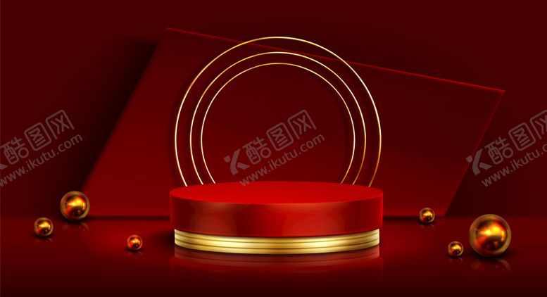 编号：70865110070013154127【酷图网】源文件下载-红色展台