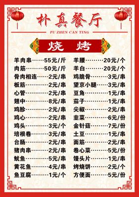 A4PS分层可编辑菜谱