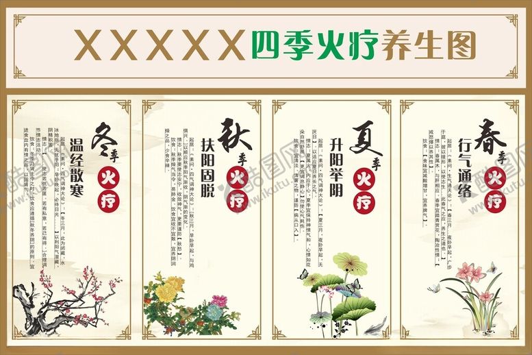 编号：18480111211551558787【酷图网】源文件下载-四季火疗养生图