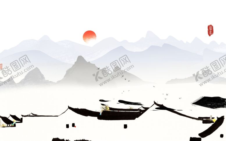 编号：58334607070430153031【酷图网】源文件下载-水墨背景墙