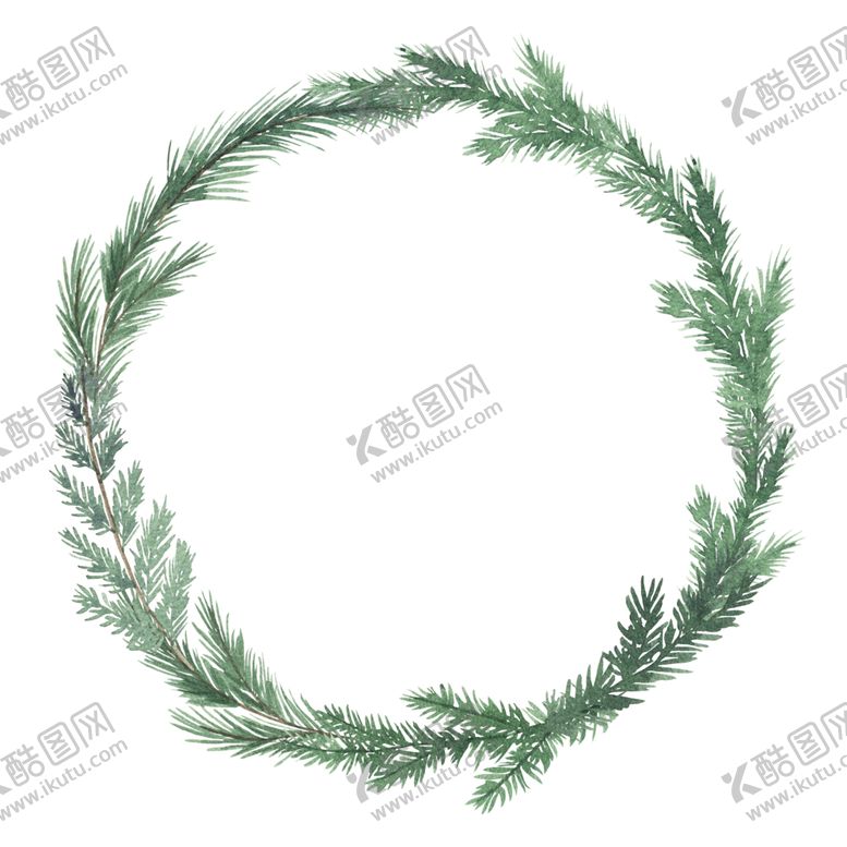 编号：60112707032326097768【酷图网】源文件下载-小清新水彩花圈图案
