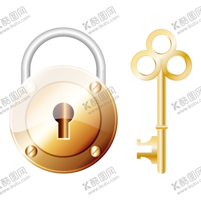 编号：92716805191007328237【酷图网】源文件下载-金色锁和钥匙