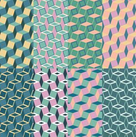 多彩几何图案拼接纹理