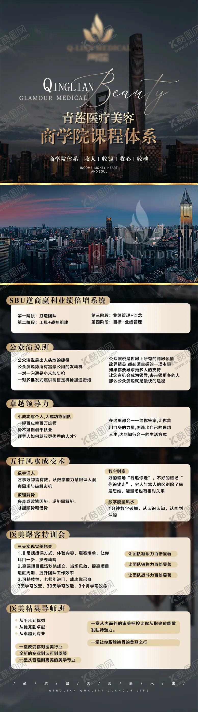 编号：43180711260159209381【酷图网】源文件下载-医美商学院课程简介海报