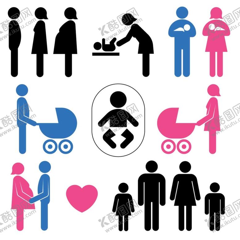 编号：07461909161034030957【酷图网】源文件下载-妇幼保健图标