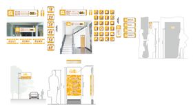 橙色标识标牌导视系统