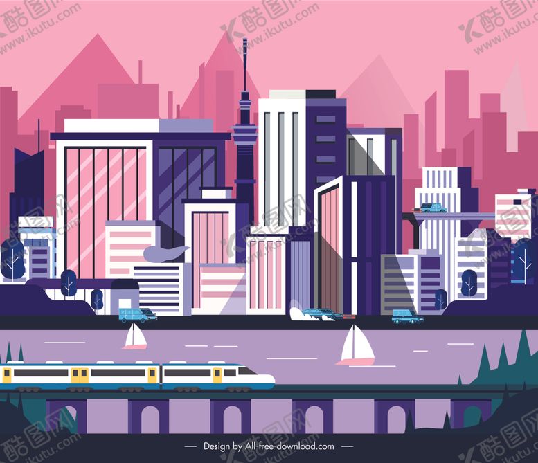 编号：83408407041440271322【酷图网】源文件下载-城市插画