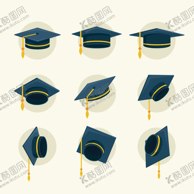 编号：32864909162050528952【酷图网】源文件下载-卡通学士帽