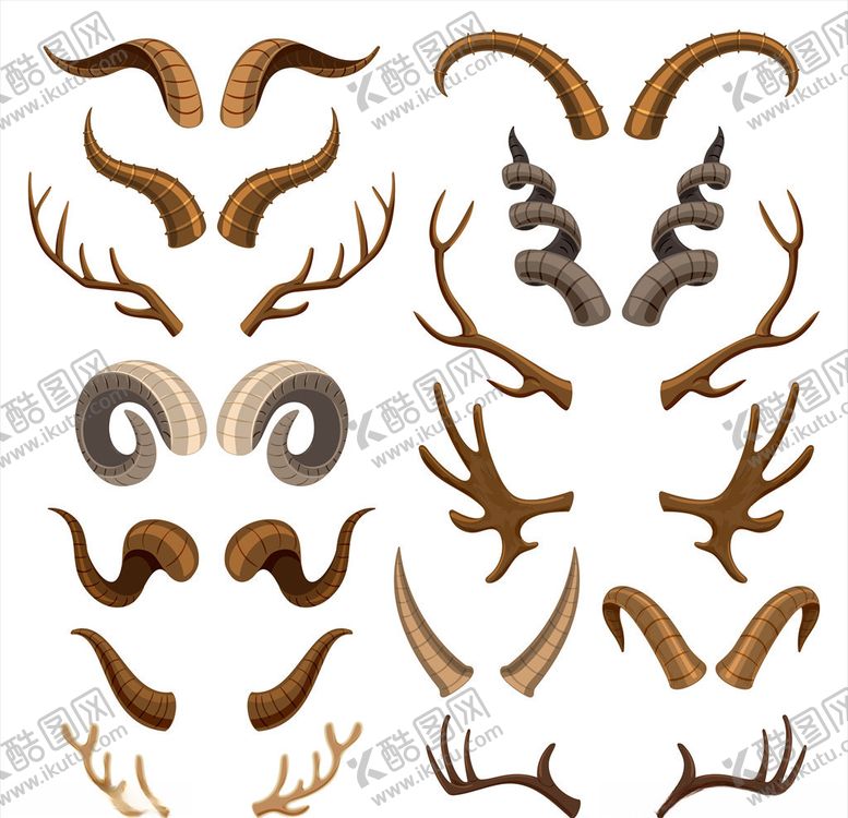 编号：45480610060800398903【酷图网】源文件下载-羊角鹿角