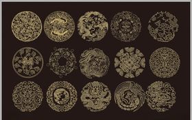 花纹图案传统图案圆形花纹