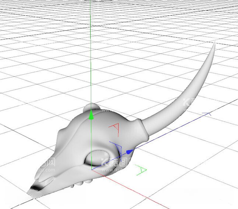 编号：41402411250620408158【酷图网】源文件下载-C4D模型头骨