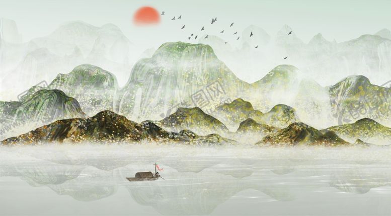 编号：88736309220516362581【酷图网】源文件下载-水墨山水