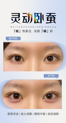 灵动卧蚕海报