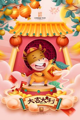 牛年初一除夕会门神