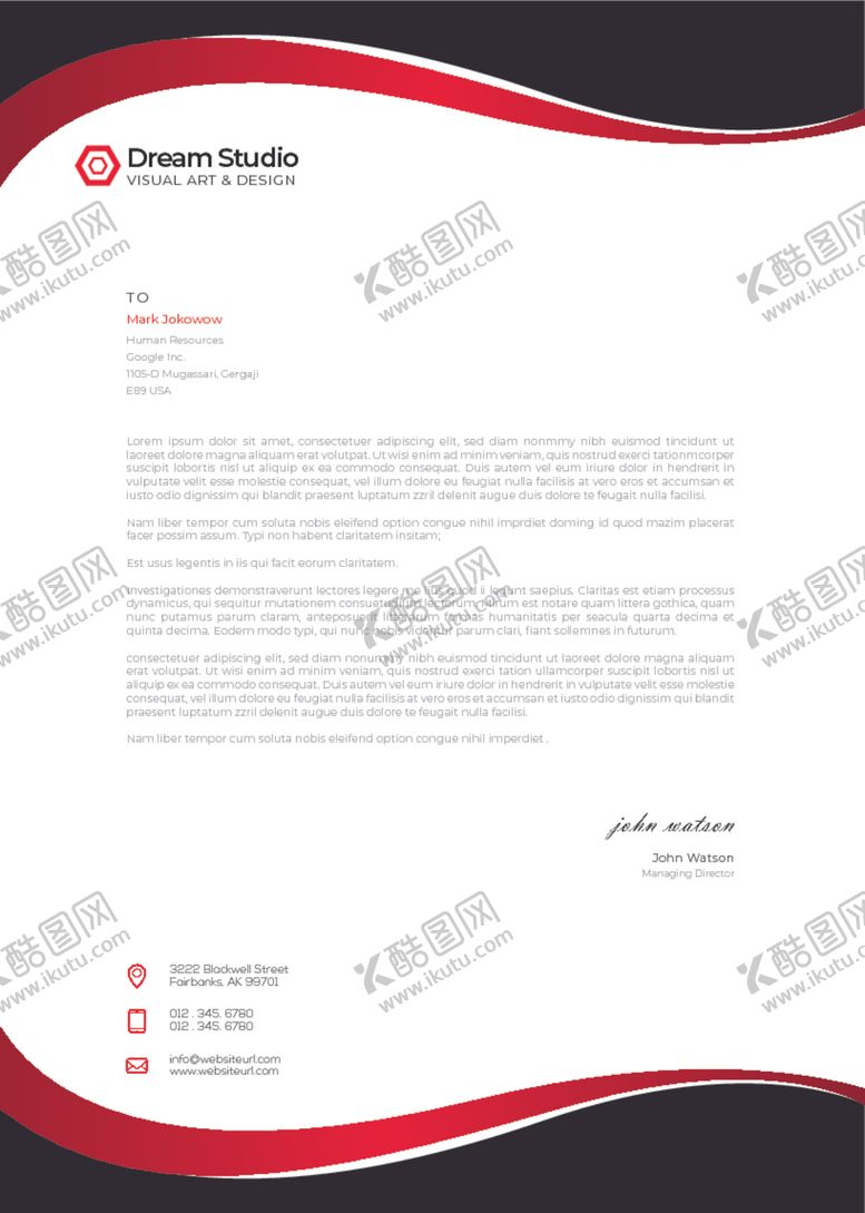 编号：48900309150313214029【酷图网】源文件下载-商务信笺模板
