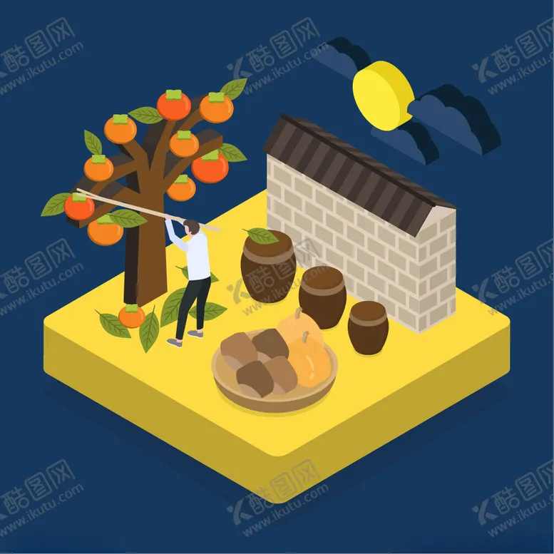 编号：52908502232031493532【酷图网】源文件下载-柿子树