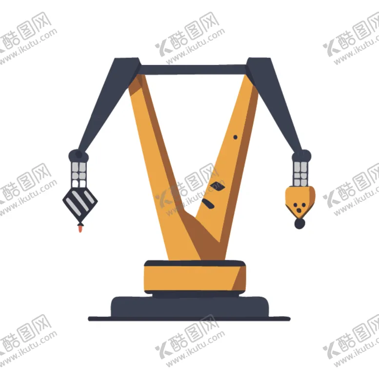 编号：38556302161852517980【酷图网】源文件下载-机械机器吊机吊车卡通手绘