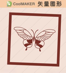 动物剪纸简洁手绘手绘画