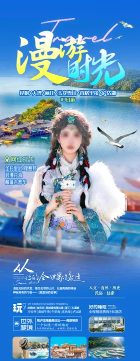 云南旅游海报鸥大理丽江