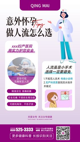 意外怀孕做人流怎么选海报