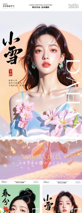 医美节气图系列海报