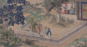 红楼梦场景精美工笔画