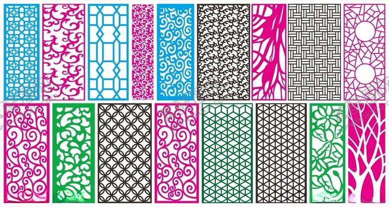 编号：16269010140159049321【酷图网】源文件下载-窗花镂空花纹屏风隔断雕花