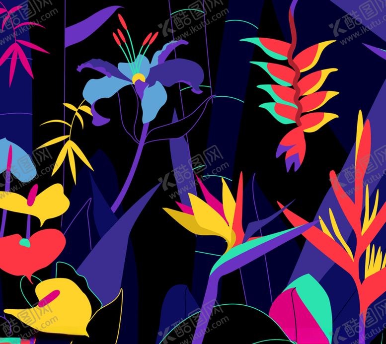 编号：47208409140537395961【酷图网】源文件下载-创意热带花草