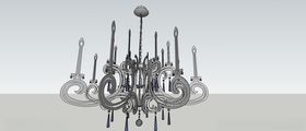 吊灯skp模型