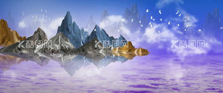 编号：03872509280456022540【酷图网】源文件下载-抽象山水画山水画风光 