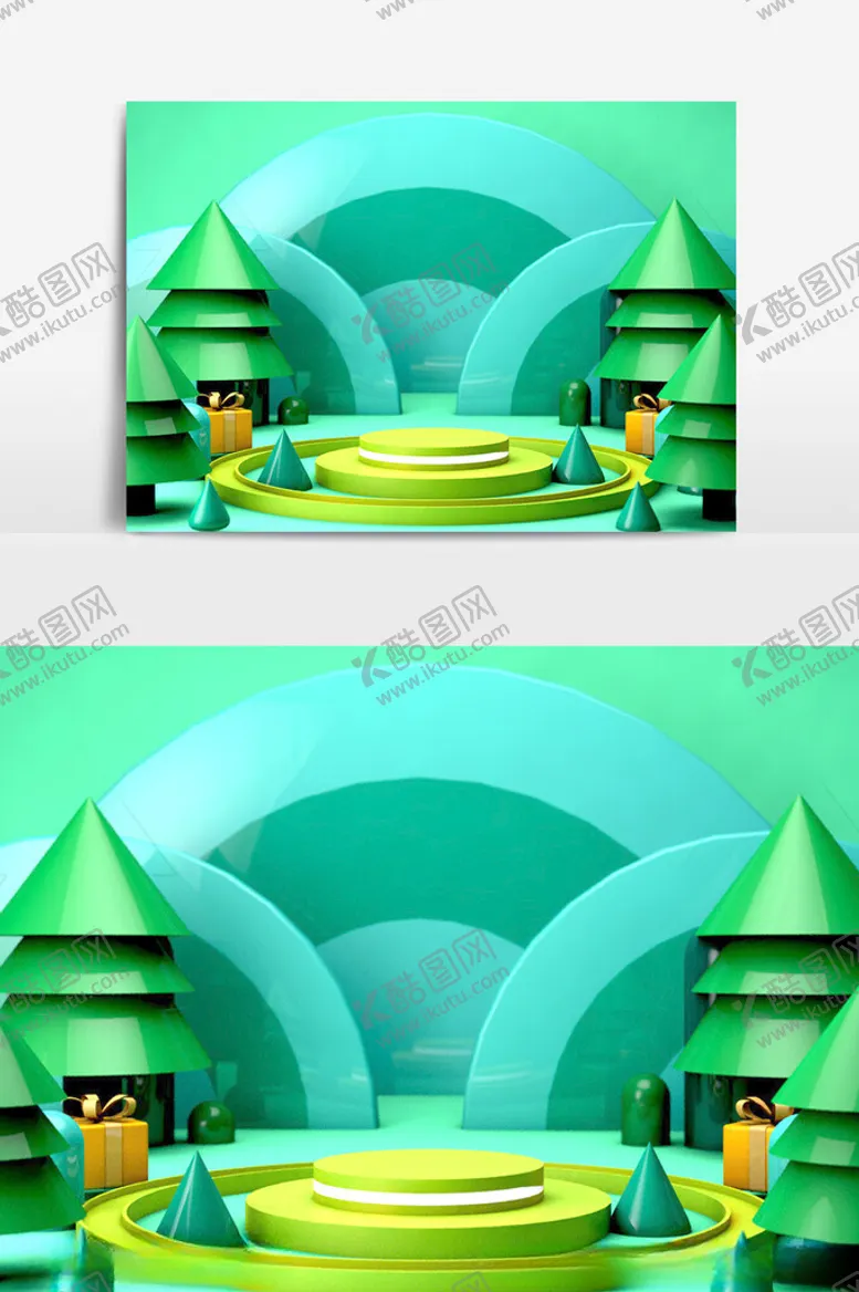 编号：17342712132304244498【酷图网】源文件下载-C4D美陈装置模型
