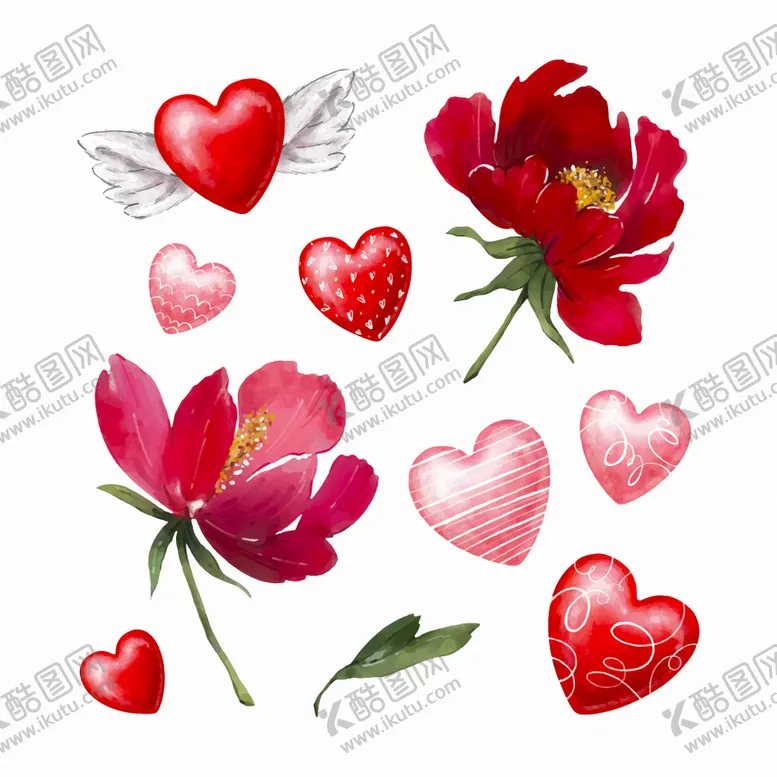 编号：16059709121434140319【酷图网】源文件下载-情人节元素