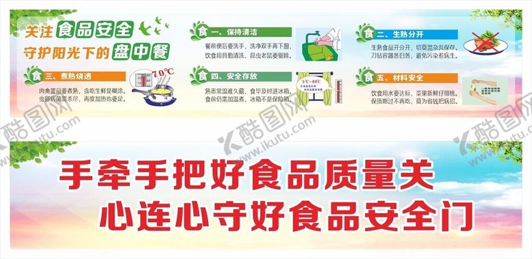 编号：61260101301027158156【酷图网】源文件下载-校园食品安全宣传