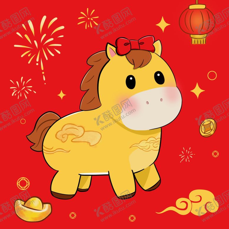 编号：19293804050320309645【酷图网】源文件下载-萌马贺岁