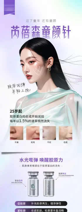 医美产品海报童颜针宣传业胶原蛋白