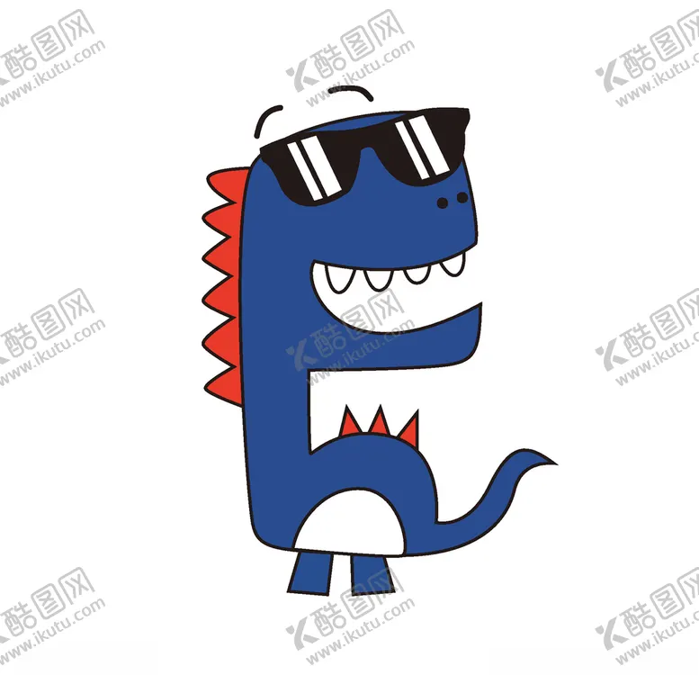 编号：64225406270604243912【酷图网】源文件下载-矢量卡通恐龙