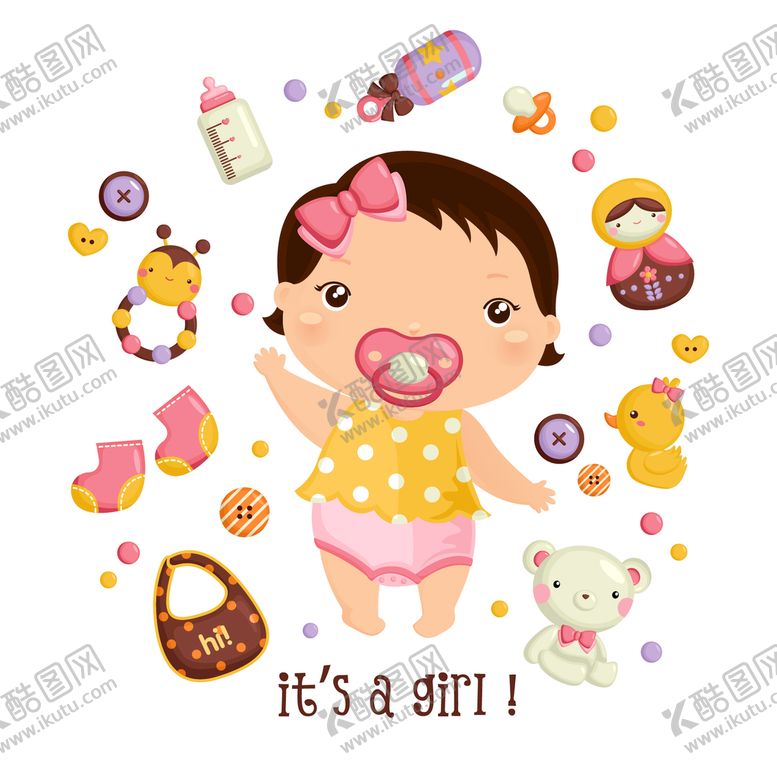 编号：40417010230007162543【酷图网】源文件下载-宝宝用品矢量
