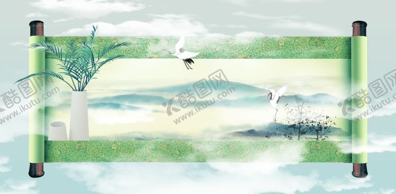 编号：16050910070721045369【酷图网】源文件下载-中国风画轴卷轴